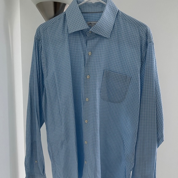 Peter Millar - Men's Shirt - Blue (Large) - Picture 1 of 2